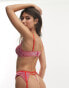 Фото #8 товара ASOS DESIGN Valentines 3 piece soft bra, suspender & thong set in pink glitter hearts