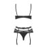 Lace Underwear Set Obsessive Heartina Black S/M