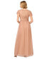 Фото #2 товара Women's Bead Embellished V-Neck Gown