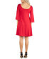 ფოტო #2 პროდუქტის Women's Knee Length Cold Shoulder Dress