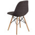Фото #2 товара Elon Series Siena Gray Fabric Chair With Wood Base
