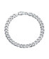 ფოტო #1 პროდუქტის Men's Big Thick 8MM Solid Heavy Miami Cuban Curb Link Bracelet .925 Sterling Silver 9 Inch