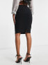 Фото #3 товара ASOS DESIGN Hourglass high waisted bengaline skirt in black
