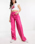 Фото #6 товара Only Hope high waisted faux leather trousers in bright pink