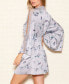 ფოტო #2 პროდუქტის Hummingbird Print Robe Lingerie, Online Only
