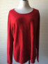 Karen Scott Women's Embellished Scoop Neck Sweater Red Cherry Size L