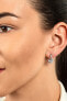 Фото #4 товара Sparkling silver earrings with clear zircons EA375W