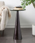 Фото #5 товара Aluminum Geometric Cone Textured Glass Tabletop Accent Table