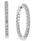 Фото #1 товара Diamond In-and-Out Hoop Earrings (3 ct. t.w.) in 14k White Gold