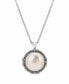 2028 women's Imitation Pearl Round Stone Pendant Necklace