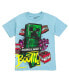 ფოტო #2 პროდუქტის Boys Creeper T-Shirt and French Terry Shorts Outfit Set to