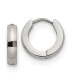 ფოტო #1 პროდუქტის Stainless Steel Polished Hinged Hoop Earrings