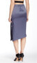 Фото #2 товара Harlowe & Graham Womens Solid Blue/Silver Slit Pencil Skirt Size Small