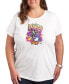 Фото #1 товара Trendy Plus Size Disney Daisy Duck Graffiti Graphic T-shirt