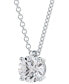 ფოტო #5 პროდუქტის Diamond Solitaire Pendant Necklace (5/8 ct. t.w.) in 14k White Gold, 16" + 2" extender