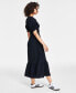 Фото #3 товара Women's Short-Sleeve Clip-Dot Midi Dress, XXS-4X, Created for Macy's