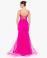 ფოტო #2 პროდუქტის Juniors' Sequined-Lace Corset Gown