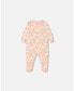 Фото #1 товара Baby Girls Baby Organic Cotton One Piece Pajama Pink Printed Goose