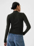 Фото #2 товара Modern Rib Cropped Mockneck Shirt