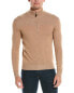 Bruno Magli Plaited Wool 1/4-Zip Sweater Men's