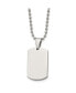 Brushed 4mm Reversible Dog Tag Ball Chain Necklace