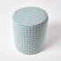 Designer Hocker Ottoman rund Gingham