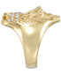 Фото #4 товара Кольцо LEGACY for MEN Crystal Lion Gold-Tone Stainless Steel