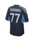 ფოტო #3 პროდუქტის Men's Peter Skoronski Navy Tennessee Titans 2023 NFL Draft First Round Pick Game Jersey