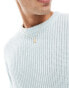 ASOS DESIGN knitted oversized rib jumper in light blue