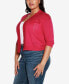 Фото #3 товара Plus Size 3/4 Sleeve Open Cardigan Sweater