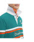 Men's Aqua Miami Dolphins Cory Varsity Rugby Long Sleeve T-shirt