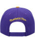 Фото #4 товара Men's Purple Los Angeles Lakers Hardwood Classics Energy Re-Take Speckle Brim Snapback Hat