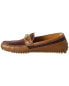 Фото #2 товара Gucci Gg Suede & Leather Loafer Men's Brown 6.5