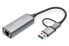 DIGITUS USB Type-C Gigabit Ethernet Adapter 2.5G, USB-C + USB A (USB3.1/3.0)