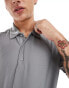 Фото #2 товара ONLY & SONS oversized plisse polo in grey