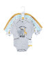 ფოტო #2 პროდუქტის Baby Boys Cotton Long-Sleeve Bodysuits Monkey, 5-Pack