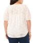 Фото #2 товара Plus Size Puff-Sleeve Blouse, Created for Macy's