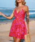 Фото #3 товара Women's Floral Print Twist Mini Beach Dress