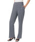 Фото #3 товара Petite Printed Pull-On Seamed Wide-Leg Trousers