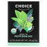 Фото #1 товара Choice Organic Teas, Herbal Tea, перечная мята, без кофеина, 16 чайных пакетиков, 17 г (0,60 унции)