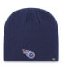 Фото #1 товара Men's Navy Tennessee Titans Primary Logo Knit Beanie