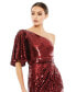 Women's Women's Embellished Bell Sleeve One Shoulder Neck Trumpet Gown