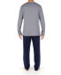 ფოტო #2 პროდუქტის Men's Cotton Comfort Long Sleeve Pajamas Set