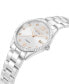 ფოტო #3 პროდუქტის Women's Quartz Silver-Tone Stainless Steel Watch 36mm