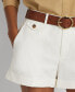 ფოტო #3 პროდუქტის Women's Pleated Double-Faced Cotton Short