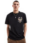 AllSaints Strummer back print t-shirt in black