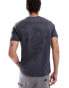 ASOS DESIGN t-shirt with dragon back print in charcoal Серый, M - Chest 40 - фото #1