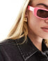 Фото #3 товара ASOS DESIGN chunky mid square sunglasses in pink