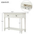 Фото #2 товара Daisy Series Console Table Traditional Design With Two Drawers And Bottom Shelf (Ivory)