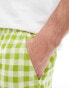 ASOS DESIGN short in green gingham check